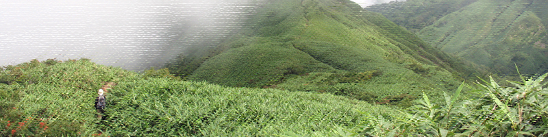 保月山～杓子岳～中岳～経ヶ岳