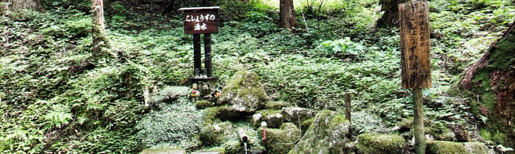 こしょうずの湧水と滝